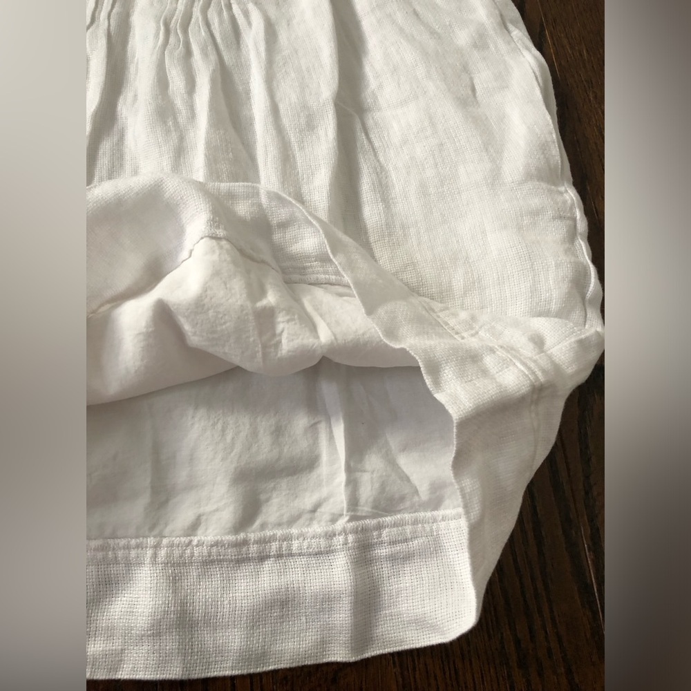 Faherty Women’s XS Gemina White 100% Linen Short-Sleeved Pleated Dress - NWT! - Picture 11 of 13
